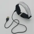 USB LED Verlichte Armband Zwart Oplaadbare Reflecterende Nacht Hardlopen Veiligheid Band - Wit