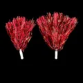 Rote metallische cheerleader pompons mit plastikgriff 20g 40g tanzhand blumen bälle - Gerader Griff 40g / Rot