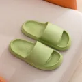 Green EVA slide sandals for home and bathroom, non-slip lightweight comfort slippers. - 36-37 / Green