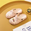 Pink couple cartoon letter garden shoes, comfortable breathable casual beach clogs for summer. - 36 / Pink