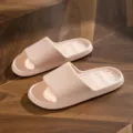 Comfortable pink indoor summer slippers for couples, lightweight home anti-slip casual footwear. - 36-37 / Pink