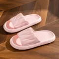 Pink thick-soled house slippers, comfortable indoor anti-slip slide sandals for daily wear. - 36-37 / Pink