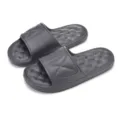 Comfortable dark grey cushion slide slippers for men and women, non-slip thick sole. - Dark Gray