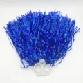 Blaue metallische Cheerleader Pompons mit Fingerring Griff für tanzende Sportanfeuerung - Doppelring 20g / Blau