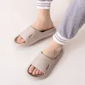 Zapatillas gruesas de pareja para verano interior exterior, sandalias casuales color caqui. - Gris