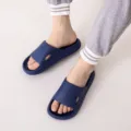 Zapatillas de suela gruesa para hombre y mujer, sandalias azules cómodas para interior y exterior - Azul marino