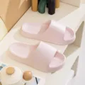 Pink thick sole EVA home slippers for couples, lightweight soft indoor sandals casual wear. - 36-37 / Pink