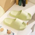 Comfortable lightweight EVA slide sandals, waterproof non-slip shower shoes for home daily wear. - 36-37 / Green