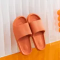 Orange home slide slippers summer non-slip bathroom sandals couple casual shoes - 36-37 / Orange