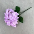 Artificial hydrangea silk flower close up view, perfect for wedding home floral decoration. - Light Purple