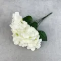 Artificial white hydrangea silk flower 5 fork large petals for wedding home decor floral - Milk White