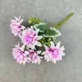 Künstliche 7 Kopf Dahlien Blumenstrauß künstliche Blumenarrangement für Heimhochzeit Dekor Detail - Hellviolett