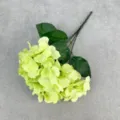 Close-up detail of artificial green hydrangea flower branch, perfect for floral arrangement decor. - Light Green