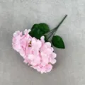 Close up view of pink artificial silk hydrangea flower branch for home decor and wedding floral. - Deep Pink
