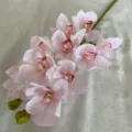Pink 10-head artificial orchid silk flower for home and wedding decor variant style - Light Pink