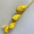 Artificial yellow potato string simulation vegetable hanging model for home decor display. - Potato