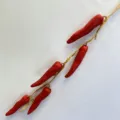 Künstliche rote Chili Paprika Kette Hängende Dekoration Requisite für Restaurant Heim - Blattlose rote Chilischote