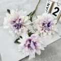 Flores artificiales de dahlia para boda decoración de hogar accesorio foto detalle - Lavanda