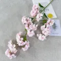 Artificial pink pearl flower stem, faux floral branch for home decor and photography props. - Light Pink