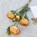 Bouquet di ranuncoli artificiali per decorazione tavola matrimonio festa a casa - Giallo
