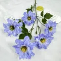 5-head artificial blue orchid flower for home table decoration and interior floral display. - Dark Blue