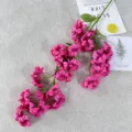 Artificial pink flower branch home decor photography prop fake floral decoration - Rose Red