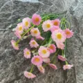 Kleine künstliche Gänseblümchen Blumenstrauß rosa Mini Chrysanthemen für DIY Kränze - Rosa