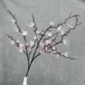 9-Zweig künstliche Magnolie gefälschter Blumenzweig für Hochzeit Heimdekoration - Hellviolett