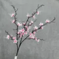9-Gabel Künstliche Kleine Magnolie Blumen Seidenzweig Hochzeit Heimdekor Blumenarrangement - Dunkelrosa Herz