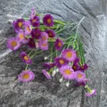 Mini ramo de margaritas artificiales moradas flores falsas para coronas DIY accesorios. - Púrpura