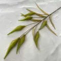 Artificial flocked reed branch green plant fake flower for home decor wedding table centerpiece - Fruit Green