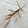 Pink flocked artificial reed branch simulation flower for home decor and wedding party. - Light Pink