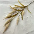 Artificial flocked reed branch simulation flower for hotel wedding decor and home styling - Champagne