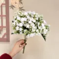 Kunstbloem boeket nepbloemen voor thuis bruiloft feest decoratie bloemstuk decor - Lichtroze