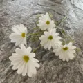 Single branch artificial white daisy flower fake PU soft touch bouquet for home decor - No. 1
