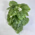 Artificial monstera hanging plant fake green leaf vine for home indoor wall decor 1pc - Verdant