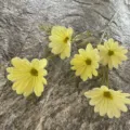 Artificial yellow daisy flower single stem soft touch fake floral for home and wedding decor - No.3