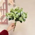 Kunstmatige gipskruid bloemen boeket nep plant voor thuis bruiloft feest decoratie - Groen