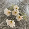 Fleur de cosmos artificielle tige unique marguerite blanche décoration bouquet - Taille 8