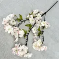 Rama de flor de cerezo artificial 45 cabezas flor de seda falsa para arreglo floral de bricolaje - Rosa Claro