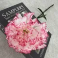 Artificial carnation pink single flower photography prop home wedding decor fake floral piece - Pink