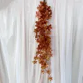 Artificial hanging plant vine autumn leaf decor for home wall indoor room wall decoration - Caramel color