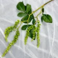 Planta verde artificial enredadera colgante con hojas y bayas para decoración del hogar. - Verde