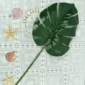 Feuille de monstera artificielle plante plastique verte décoration accessoire photo - L / Vert
