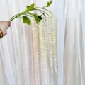Cadena de flores de perlas artificiales, decoración floral colgante de goma suave. - Champán