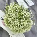 Artificial Baby Breath Simulation Flowers 12 Forks Fake Floral Bouquet Wedding Decor - Green
