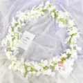 Guirnalda de vid de flores blancas artificiales para boda fiesta decoración colgante - Blanco