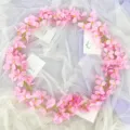 Guirnalda de flores artificiales rosas vid de seda boda decoración hogar 1pc - Rosa