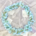 Guirlanda de flores artificiales azules vid para boda techo fiesta decoración colgante - Azul