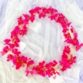 Guirnalda de vid de flores artificiales rosadas para decoración de bodas y del hogar - Rosa rojo
